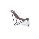 Silla Chaise Longue Tumbona Diseño Actual Acero Piel Abuli