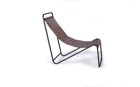 Silla Chaise Longue Tumbona Diseño Actual Acero Piel Abuli