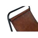 Silla Chaise Longue Tumbona Diseño Actual Acero Piel Abuli