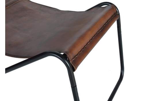 Silla Chaise Longue Tumbona Diseño Actual Acero Piel Abuli