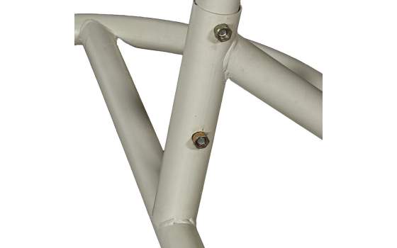 Silla Colgante Rattan Sintetico y Acero en Blanco Althaus