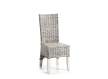 Silla Colonial en Ratan natural Glaseado Blanco Serie New White