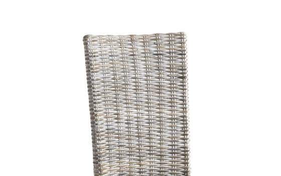 Silla Colonial en Ratan natural Glaseado Blanco Serie New White
