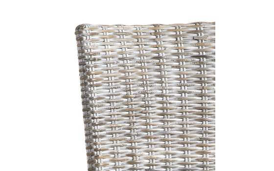 Silla Colonial en Ratan natural Glaseado Blanco Serie New White