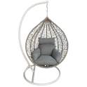 Silla Columpio Colgante Acero Blanco y Ratan Crema - Ahrana