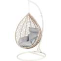Silla Columpio Colgante Acero Blanco y Ratan Crema - Ahrana