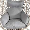 Silla Columpio Colgante Acero Blanco y Ratan Crema - Ahrana