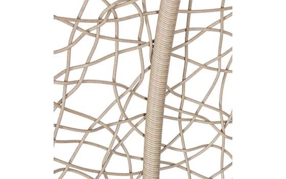Silla Columpio Colgante Acero Blanco y Ratan Crema - Ahrana