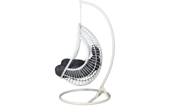 Silla Columpio Colgante Acero Blanco y Ratan Sintetico - Ahrana