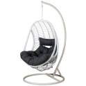 Silla Columpio Colgante Acero Blanco y Ratan Sintetico - Ahrana