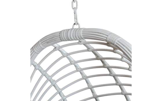 Silla Columpio Colgante Acero Blanco y Ratan Sintetico - Ahrana