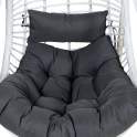 Silla Columpio Colgante Acero Blanco y Ratan Sintetico - Ahrana