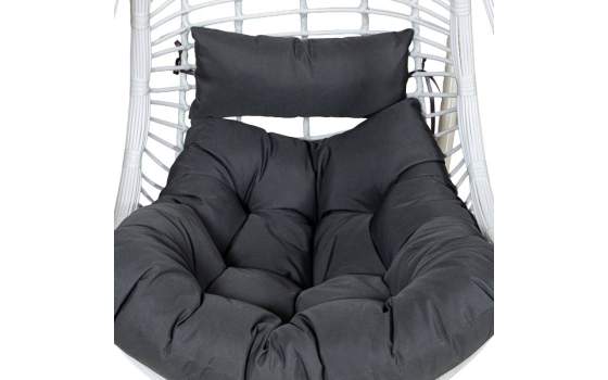 Silla Columpio Colgante Acero Blanco y Ratan Sintetico - Ahrana