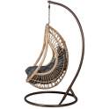 Silla Columpio Colgante Acero Negro y Ratan - Serie Ahrana