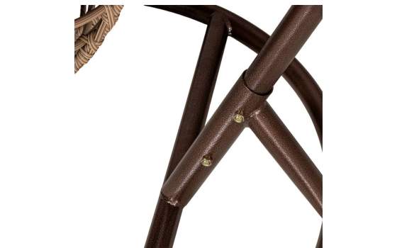 Silla Columpio Colgante Acero Negro y Ratan - Serie Ahrana
