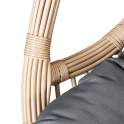 Silla Columpio Colgante Acero Negro y Ratan - Serie Ahrana