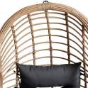 Silla Columpio Colgante Acero Negro y Ratan - Serie Ahrana
