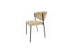 Silla Comedor Actual Acero Negro y Tapizado Mostaza - Aours
