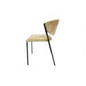 Silla Comedor Actual Acero Negro y Tapizado Mostaza - Aours