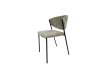 Silla Comedor Actual Acero Negro y Tapizado Verde - Aours