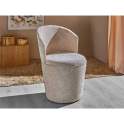 Silla Comedor Actual Tapizada Giratoria Crema Jaspeada Addey