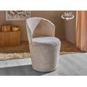 Silla Comedor Actual Tapizada Giratoria Crema Jaspeada Addey