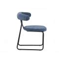 Silla Comedor Asiento Respaldo Tapizado Azul Kirk