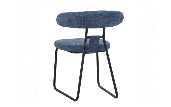 Silla Comedor Asiento Respaldo Tapizado Azul Kirk