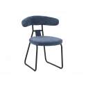 Silla Comedor Asiento Respaldo Tapizado Azul Kirk
