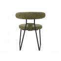 Silla Comedor Asiento Respaldo Tapizado Verde Serie Kirk