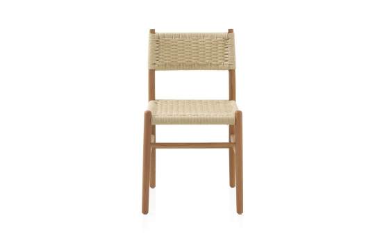 Silla Comedor Clasica Madera Haya Asiento Respaldo Cuerda Abuis