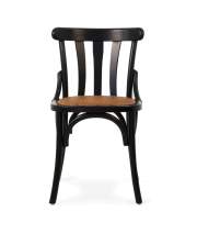 Silla Comedor Clasica Negra Madera Olmo Serie Alende