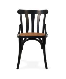 Silla Comedor Clasica Negra Madera Olmo Serie Alende