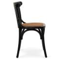 Silla Comedor Clasica Negra Madera Olmo Serie Alende