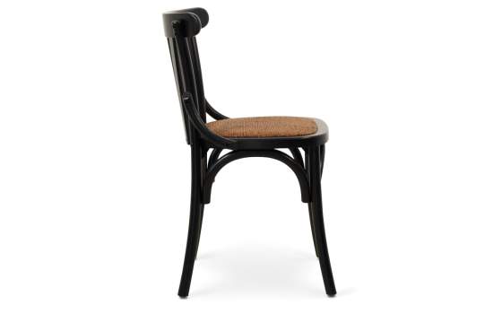 Silla Comedor Clasica Negra Madera Olmo Serie Alende