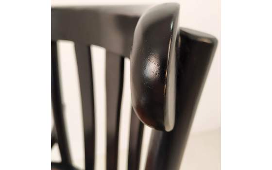 Silla Comedor Clasica Negra Madera Olmo Serie Alende