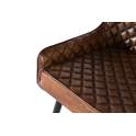 Silla Comedor Clasica Piel Marron Rombos Serie Altenau