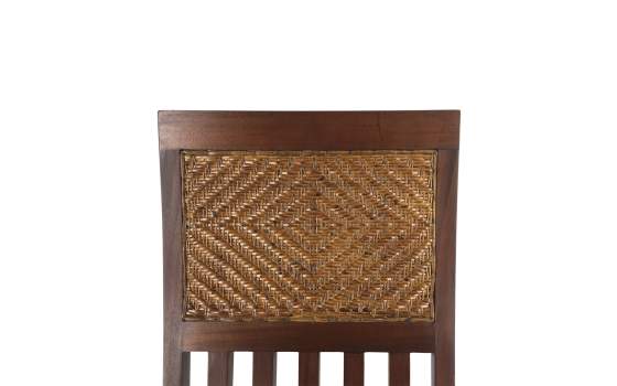 Silla Comedor Colonial Flamingo de Barrotes y Ratan