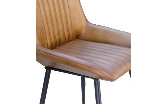 Silla Comedor de Piel y Metal Serie New Boston Silla Comedor de Piel y Metal Serie New Boston