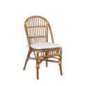 Silla Comedor de Rattan Natural con Cojin Serie Sidney