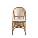 Silla Comedor de Rattan Natural con Cojin Serie Sidney
