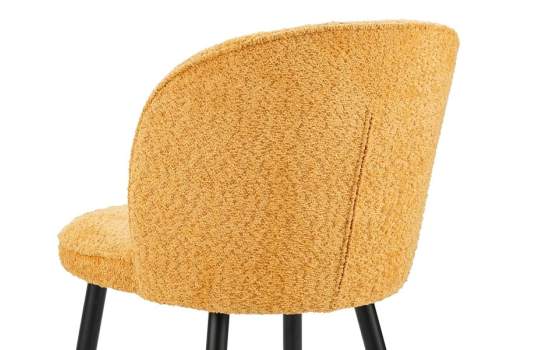 Silla Comedor Diseño Actual Tapizada Alpaca Mostaza Isuan