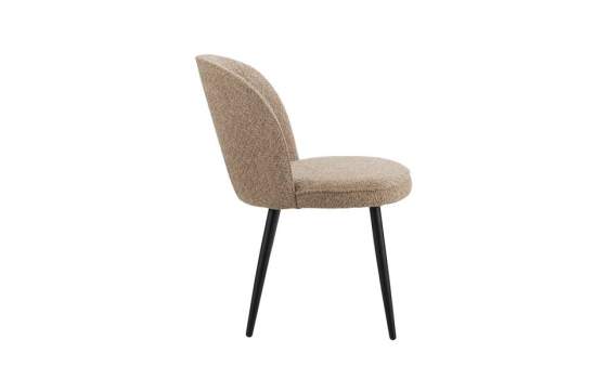 Silla Comedor Diseño Actual Tapizada Alpaca Vison Serie Isuan