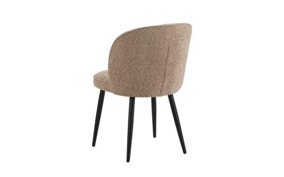 Silla Comedor Diseño Actual Tapizada Alpaca Vison Serie Isuan