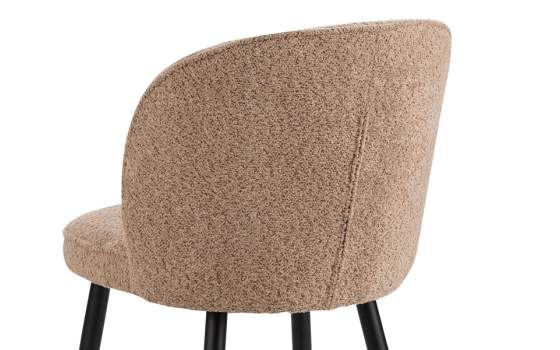 Silla Comedor Diseño Actual Tapizada Alpaca Vison Serie Isuan