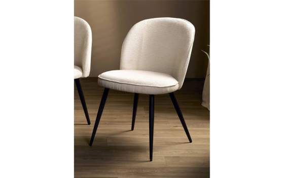 Silla Comedor Diseño Actual Tapizada Blanca Serie Isuan