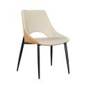 Silla Comedor Diseño Moderno Bicolor Beige Mostaza Adiska