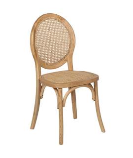 Silla Comedor Madera Cedro Natural Tejido Rattan Serie Ackere