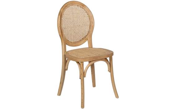 Silla Comedor Madera Cedro Natural Tejido Rattan Serie Ackere