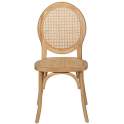 Silla Comedor Madera Cedro Natural Tejido Rattan Serie Ackere